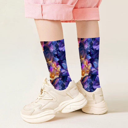 10 Flower Designs Children’s Polyester Socks