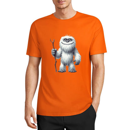 Bigfoot - Sasquatch Yeti Stick Short Sleeve Cotton T-Shirt