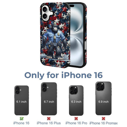 Bigfoot / Sasquatch Police Officer, Microfiber iPhone 16 Cases