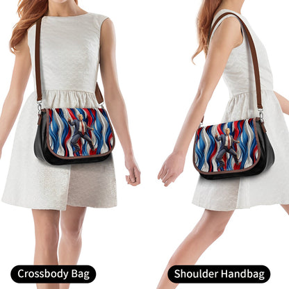 Donald Trump Dancing, Leather Shoulder Bag / Purse