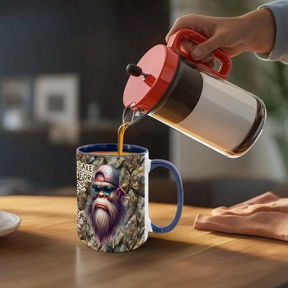 Sarcastic Sasquatch "Do not mistake..", Large 15 Ounce Colorful Mugs – Made In USA