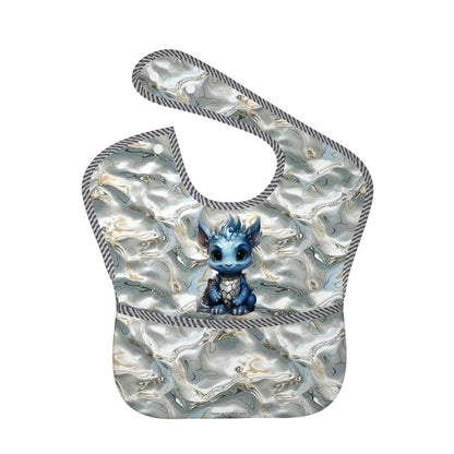 Baby Dragon on Silver Water, Baby Bibs Customized Services