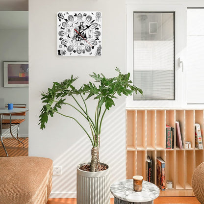 Native American Square Wall Clock