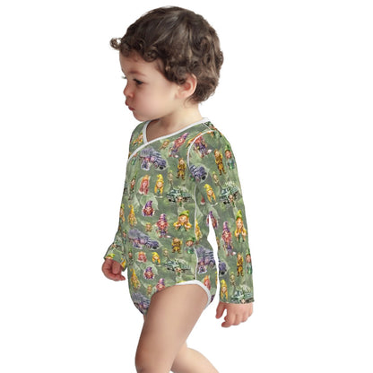 Long Sleeved Baby Onesies 18 DESIGNS- Mythical Creatures, Military +