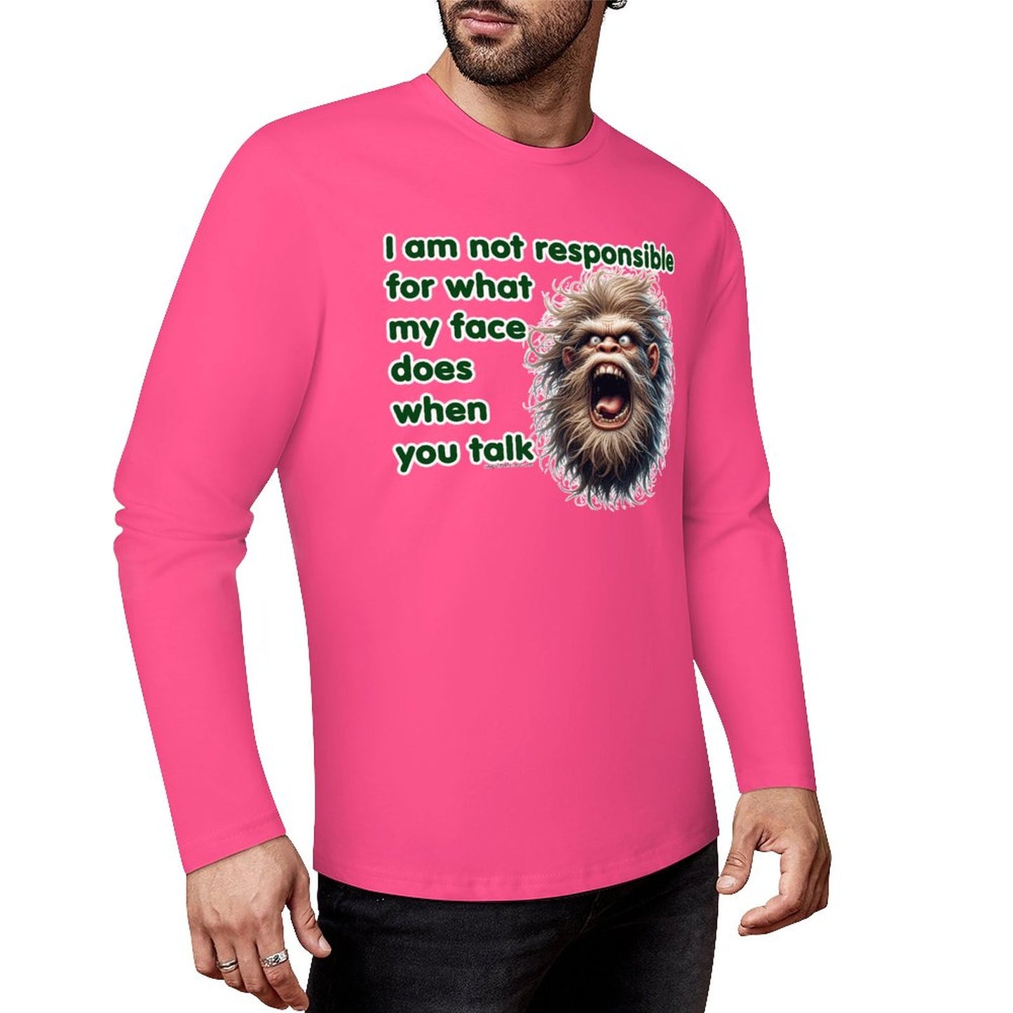 Bigfoot / Sasquatch "I am not responsible...", Cotton Unisex Long Sleeve T-shirt