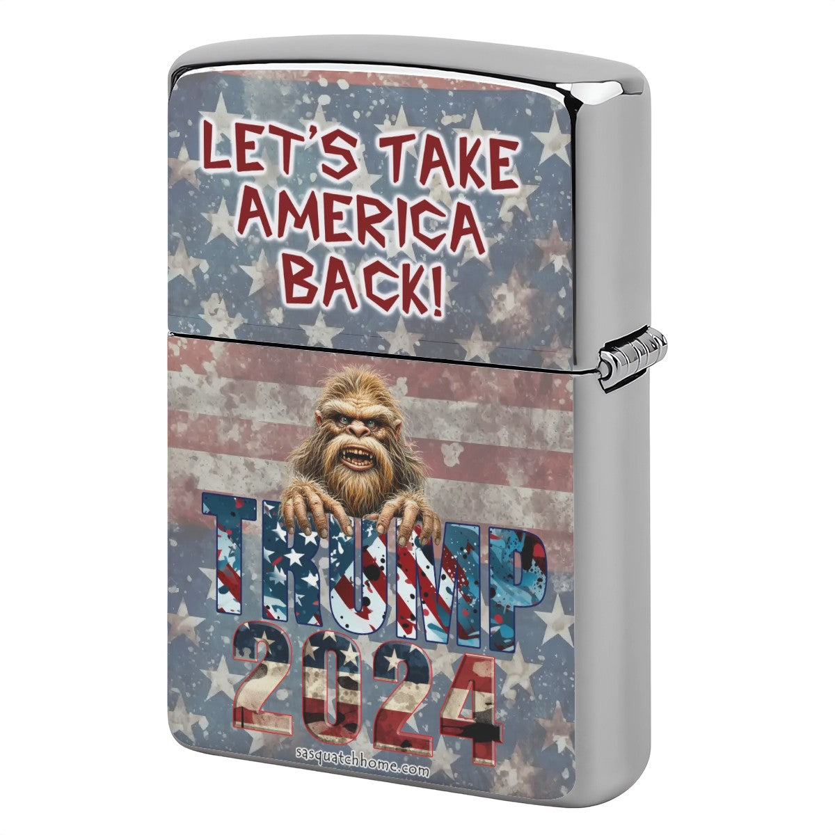 Take Back America Sasquatch Bigfoot 2024 Metal Lighter Case