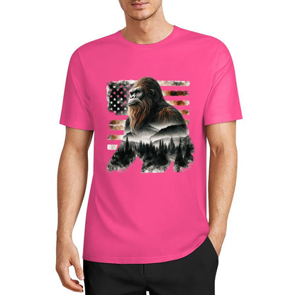 Bigfoot - Sasquatch Scenery Cotton Unisex Long Sleeve T-shirt