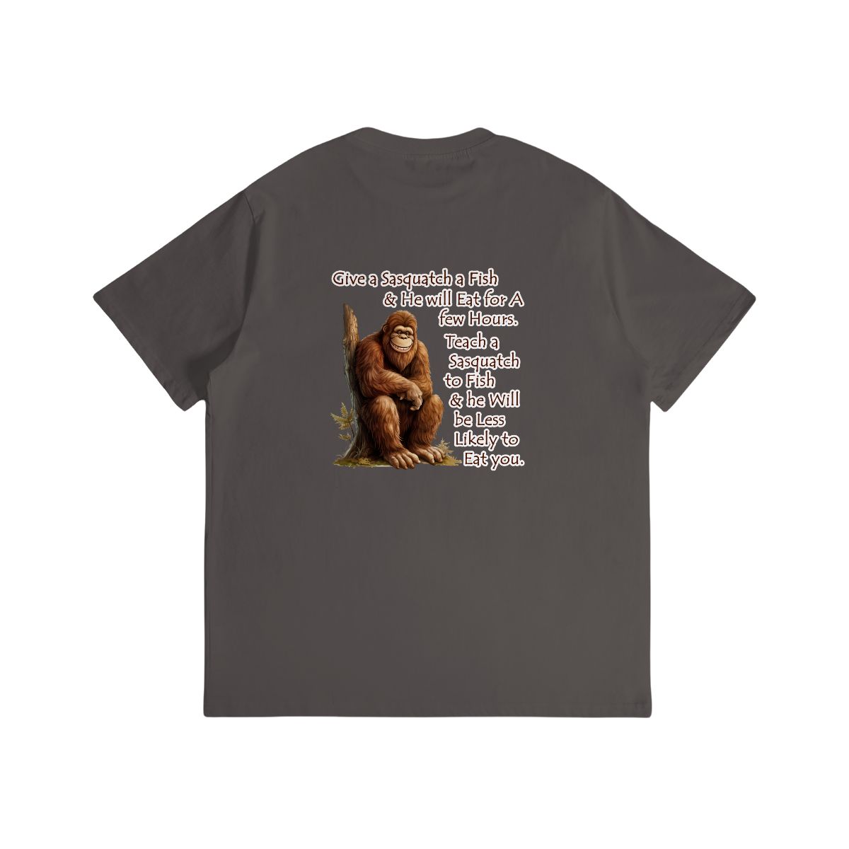 Sarcastic Sasquatch Short Sleeve 100% Cotton T-shirt- Double Sided
