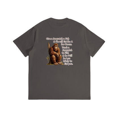 Sarcastic Sasquatch Short Sleeve 100% Cotton T-shirt- Double Sided