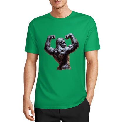 Bigfoot - Sasquatch Double Muscle Short Sleeve Cotton T-Shirt
