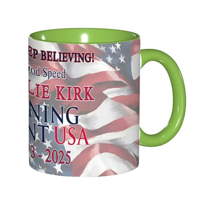 Charlie Kirk Memorial, Standard Colorful Coffee Mug (11oz) (Made in USA)