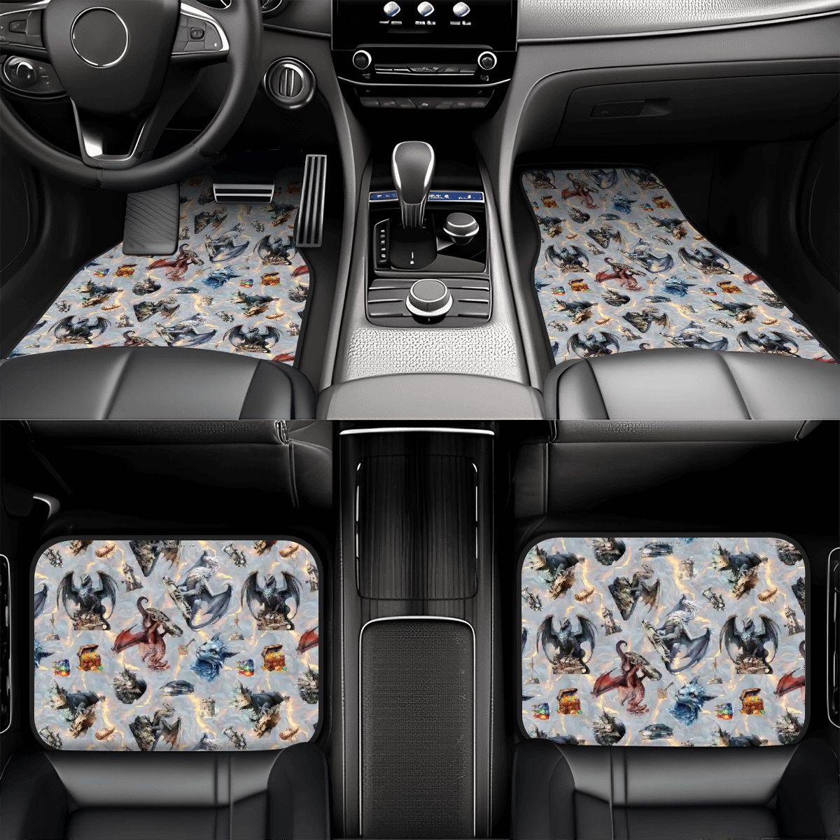 20 Misc Designs, 4 Piece Auto Floor Mats