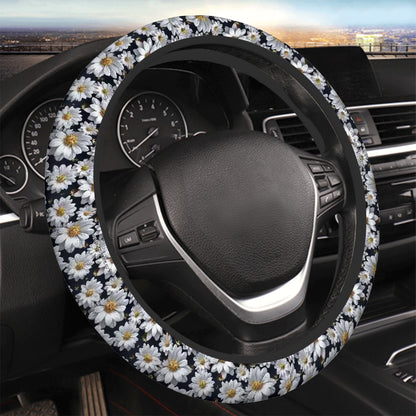 10 Flower Designs, Rugged Auto Steering Wheel Cover - 15"