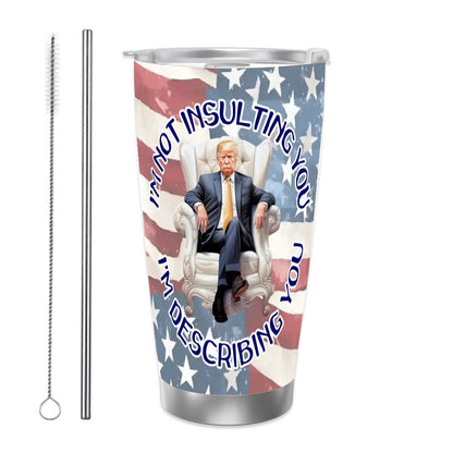 Donald Trump, 20 oz Travel Coffee Mug w/ Straw & Brush Options