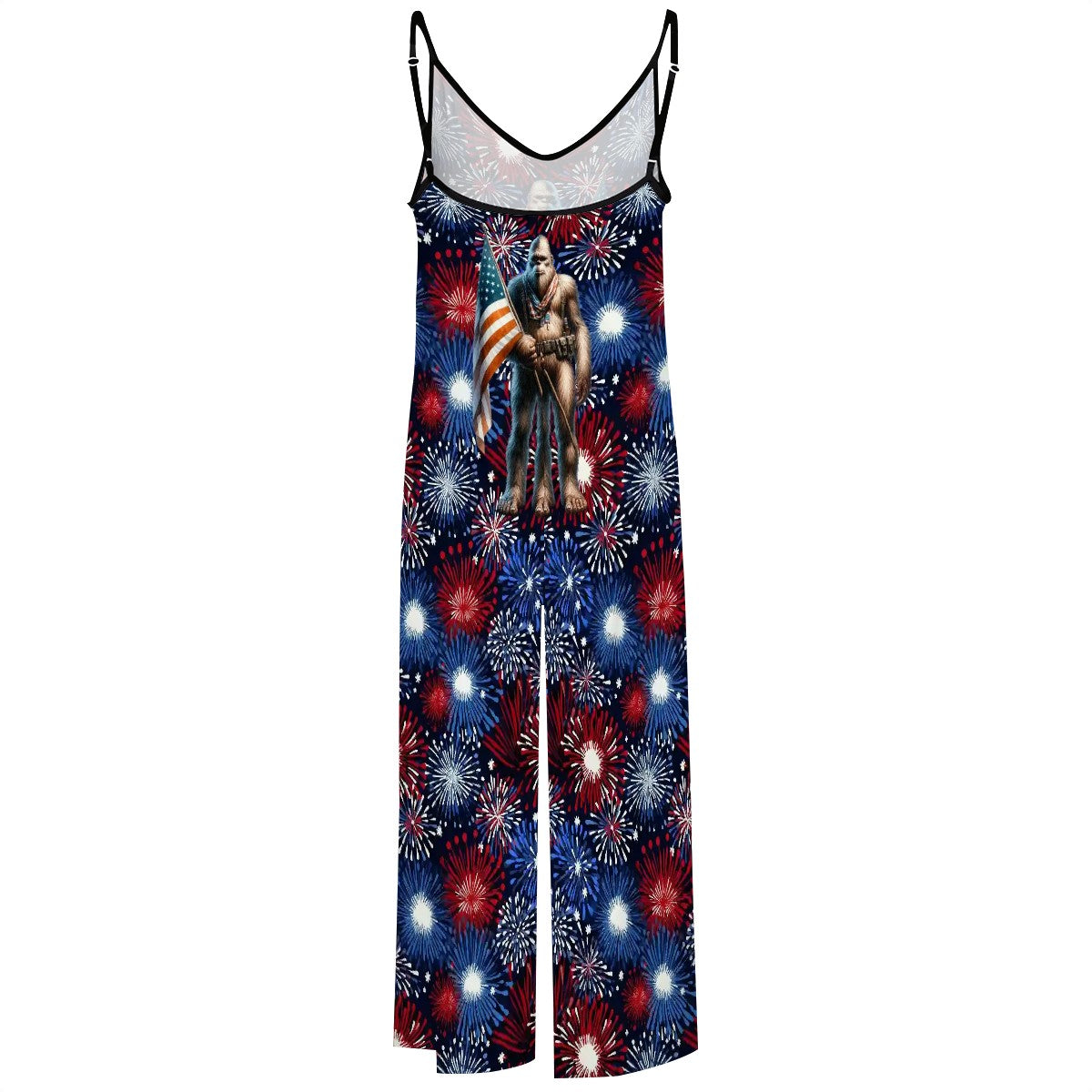 Patriotic Bigfoot / Sasquatch, Casual Jumpsuits for Women