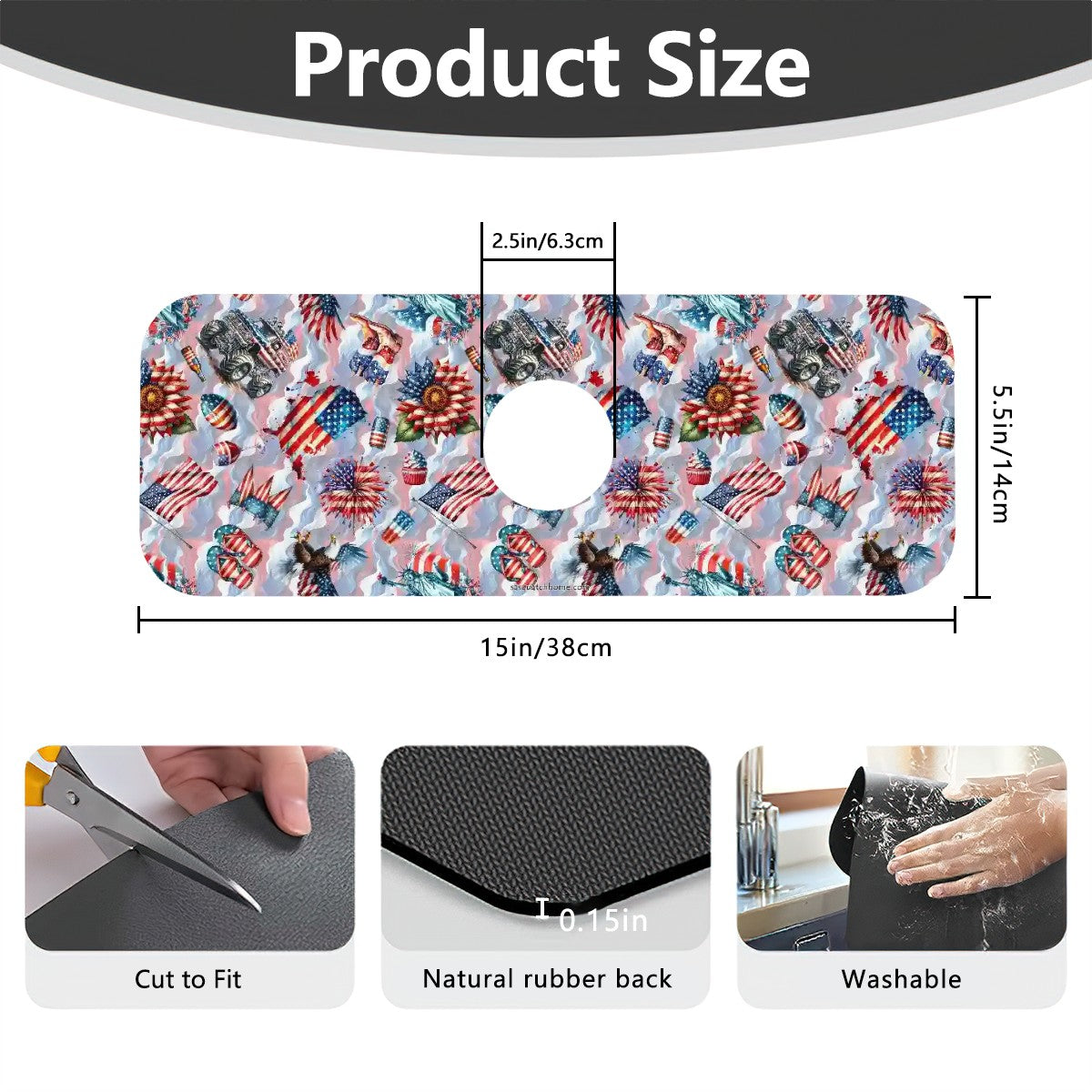 8 Patriot Designs, Faucet Mat