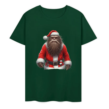 Bigfoot - Sasquatch Santa Short Sleeve Cotton T-Shirt