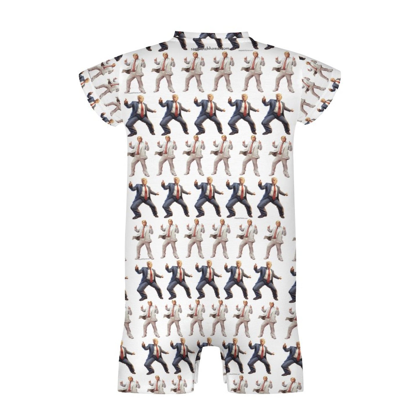 16 Donald Trump Designs, Faux Cotton Short Sleeve Baby Bodysuit Romper