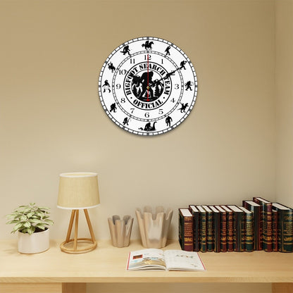 Bigfoot Sasquatch 2 Round Wooden Wall Clock