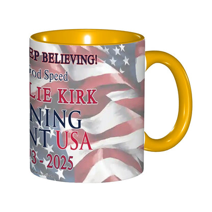 Charlie Kirk Memorial, Standard Colorful Coffee Mug (11oz) (Made in USA)