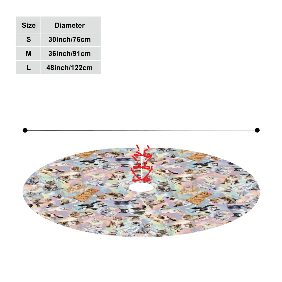 10 Animal Designs, Plush Christmas Tree Skirt