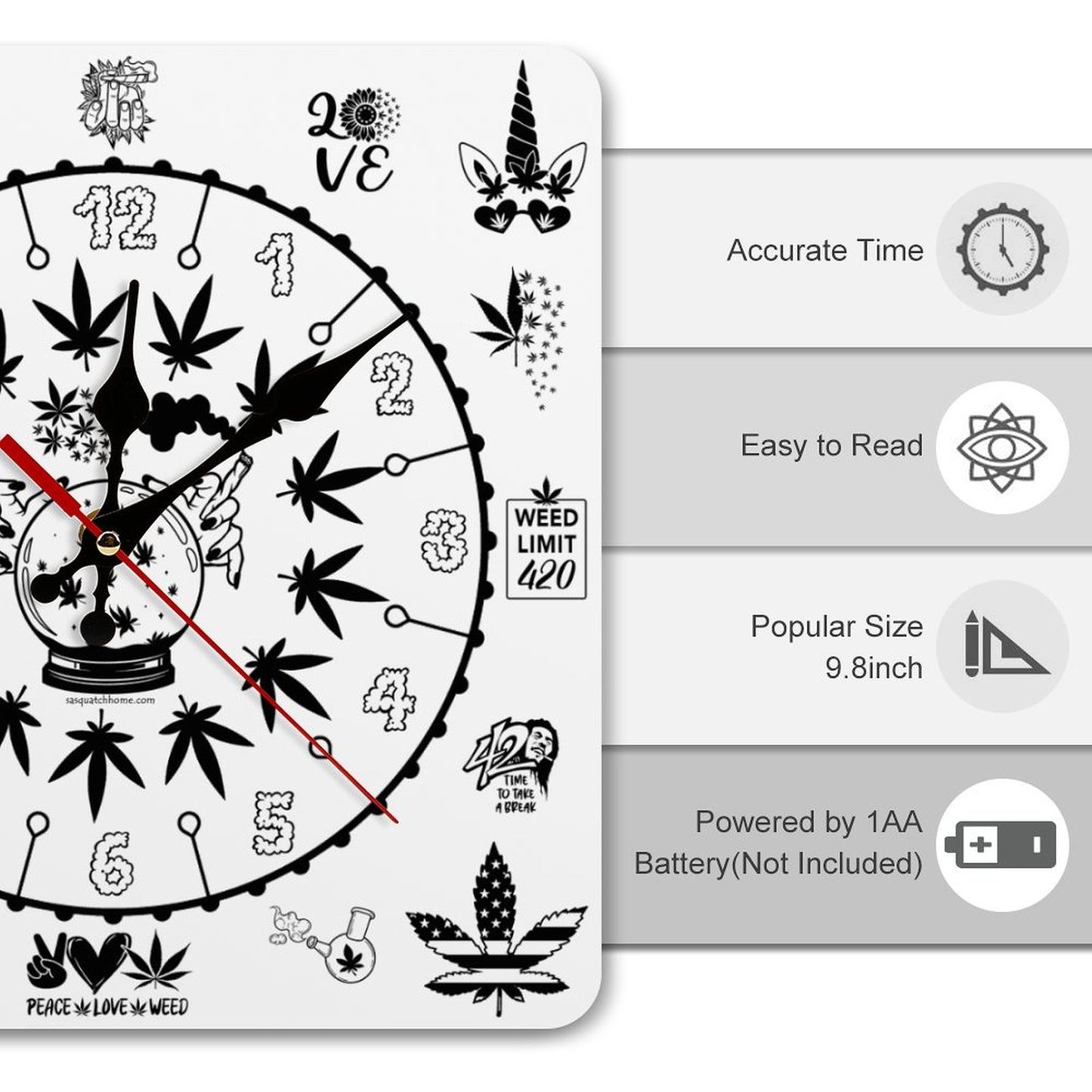 Ganja Square Wall Clock