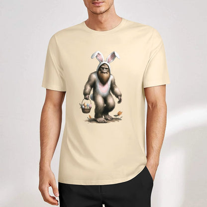 Bigfoot - Sasquatch Easter Bunny Short Sleeve Cotton T-Shirt