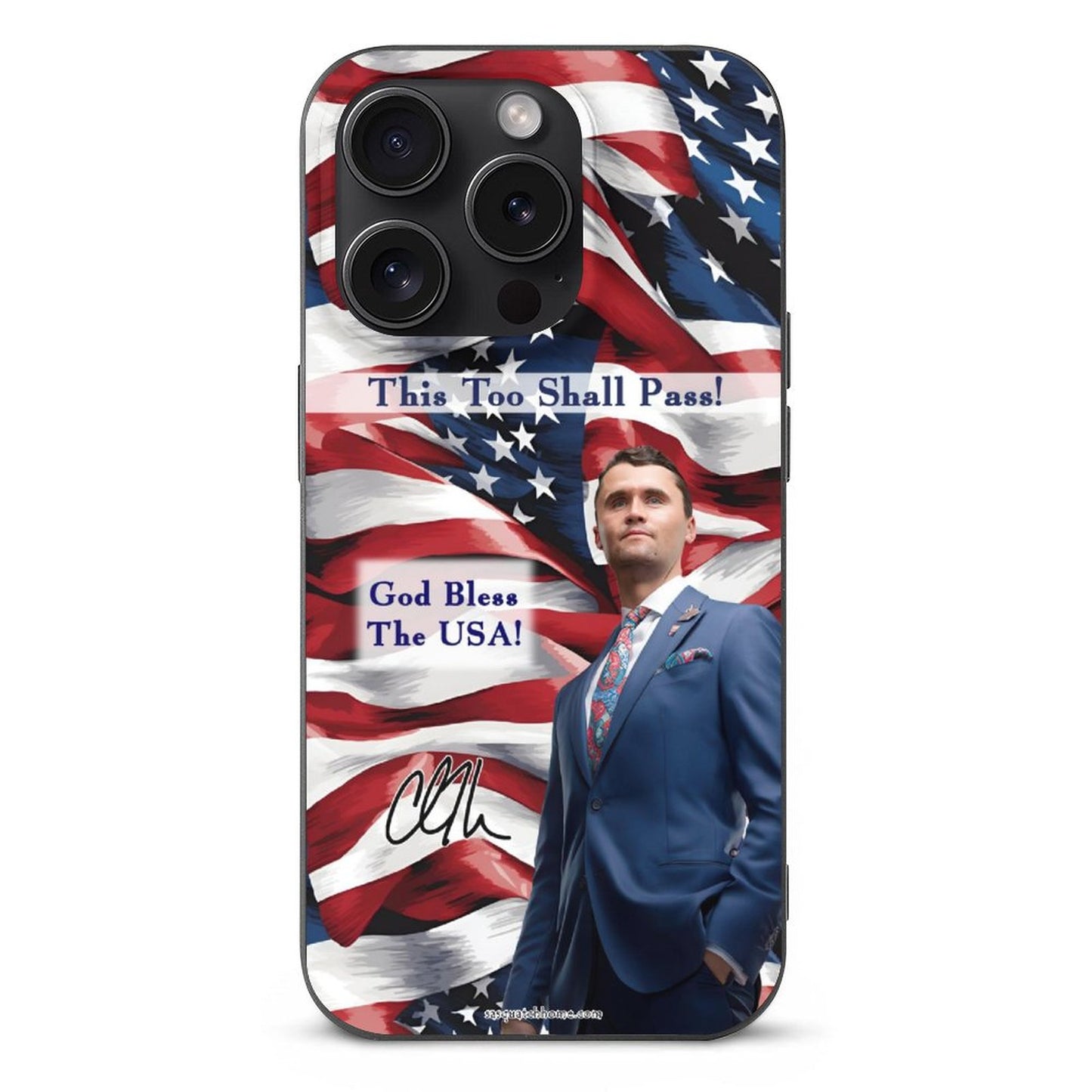 Charlie Kirk Memorial, TPU Apple iPhone 15 Case