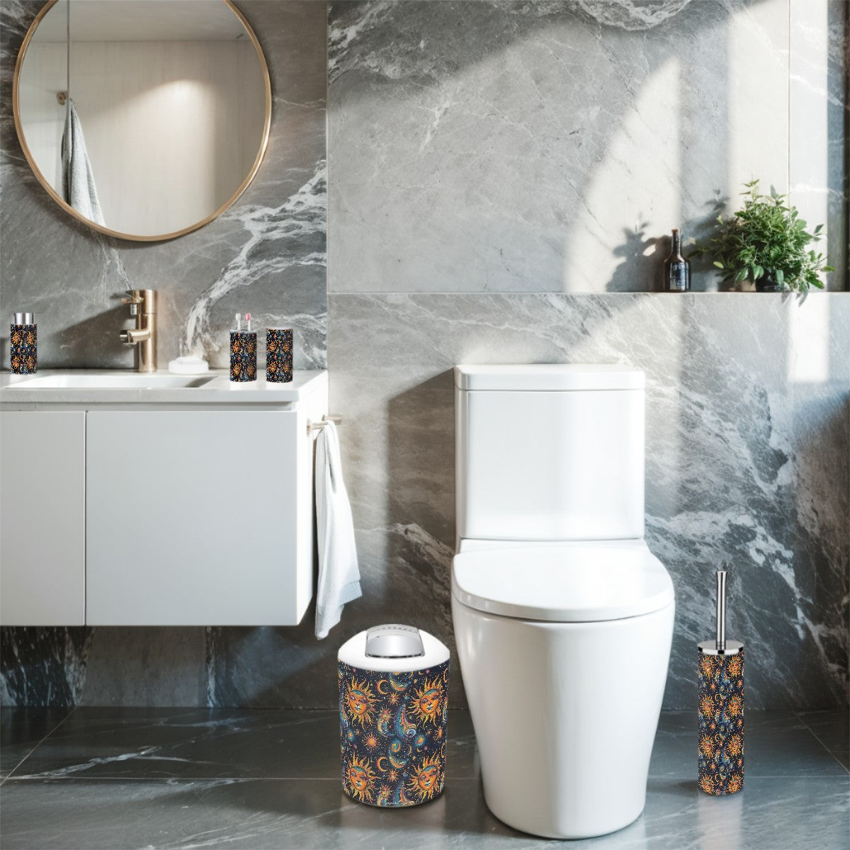 Astronomy Design, 5 Piece Bathroom Décor Set