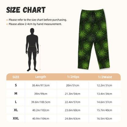 Green spider webs,  Women’s Pajama Pants with Pockets