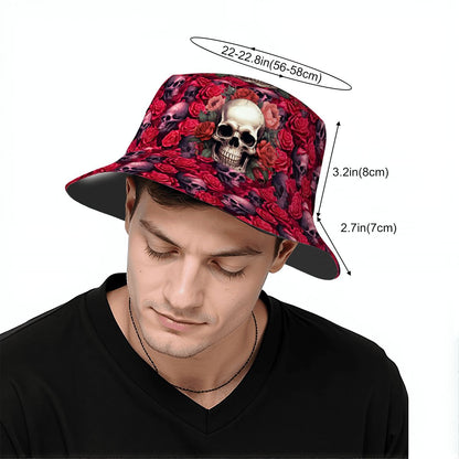 Skulls and Roses, Adult Bucket Hat