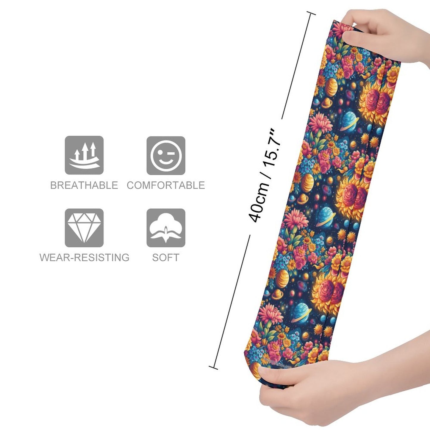 12 Galaxy / Outer Space Designs, 15.5 Inch Tube Socks