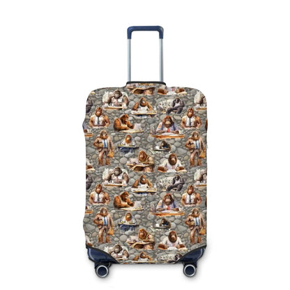 Scholar Sasquatch Bigfoot Polyester Luggage Cover / Protector (With Belt)