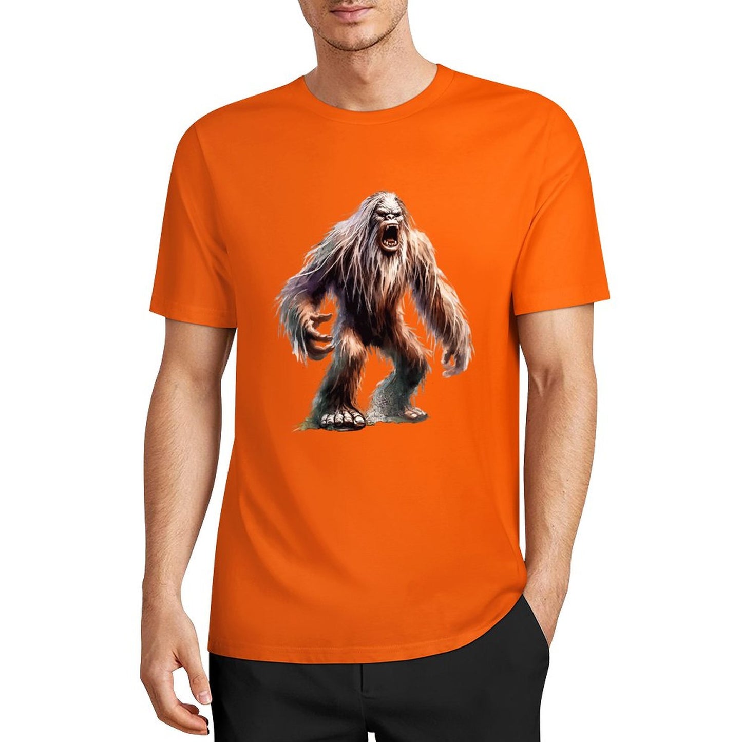 Bigfoot - Sasquatch Scary Short Sleeve Cotton T-Shirt