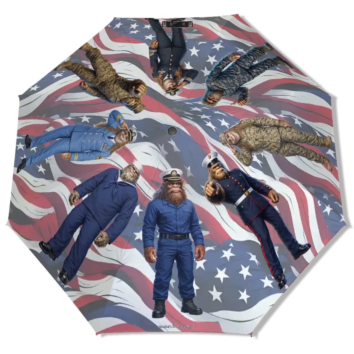 Armed Forces Sasquatch / Bigfoot Designs 38” UV Protection, Water Wicking Umbrella