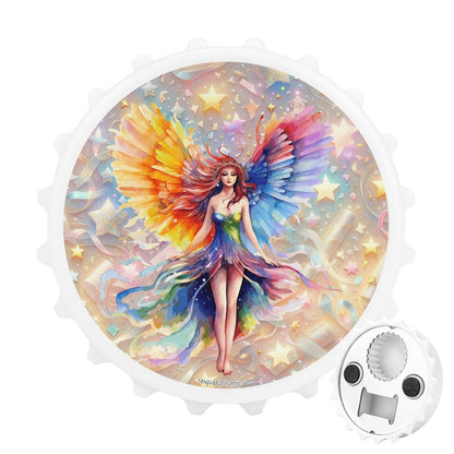 Fairy Design, 3” Magnetic Can Opener / Coaster / Fridge Decor