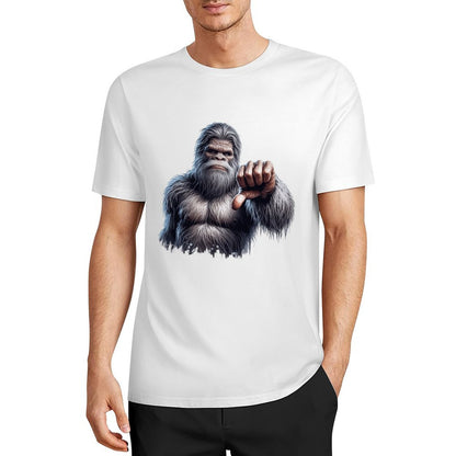 Bigfoot - Sasquatch Thumbs Down Short Sleeve Cotton T-Shirt