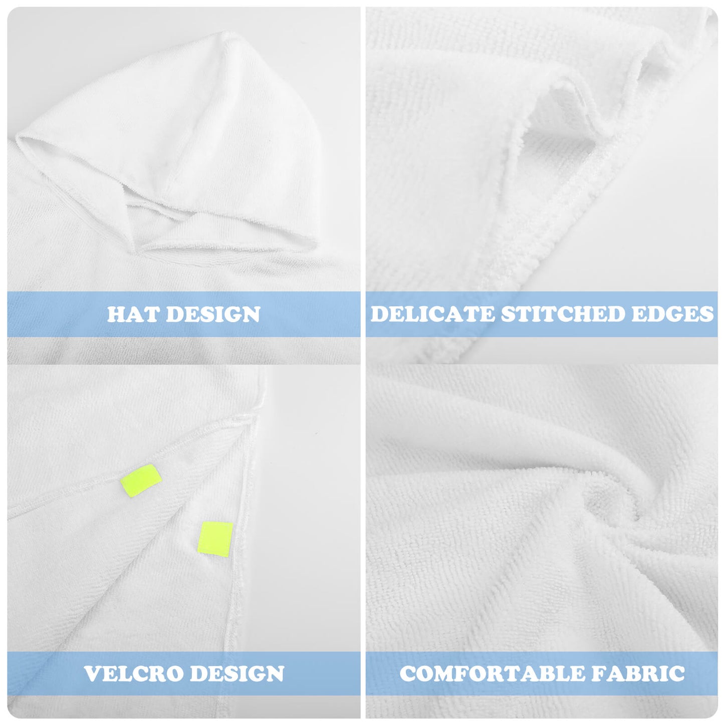 Terry Cloth Hooded Towel for Kids, Children