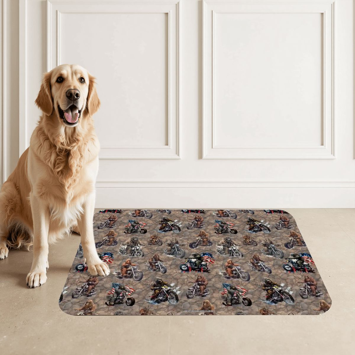 20 Bigfoot / Sasquatch Designs, Waterproof Pet Food Mat