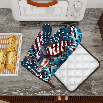 Donald Trump Dancing, Set of 2 Oven Mitts and Pot Holders
