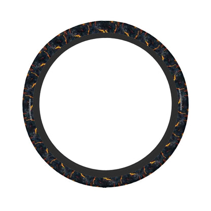 Hot Lava, Rugged Auto Steering Wheel Cover - 15"