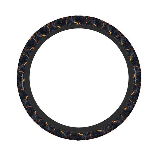 Hot Lava, Rugged Auto Steering Wheel Cover - 15"