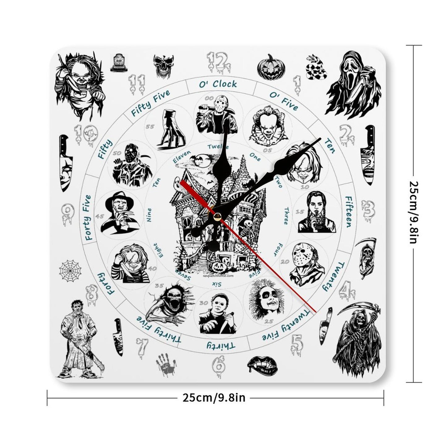 Halloween Square Wall Clock