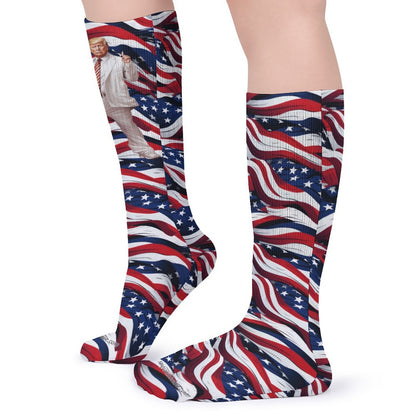 Donald Trump Dancing, 15.5 Inch Tube Socks