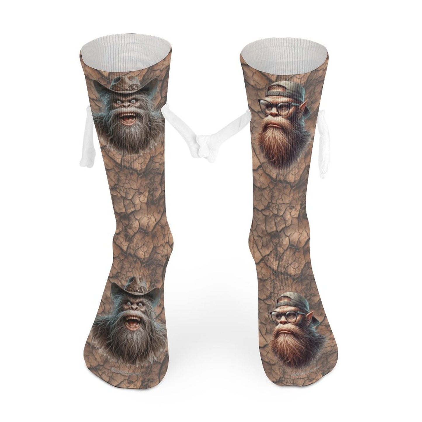 Bigfoot Magnetic Holding Hands Funny Socks – PERSONALIZE FREE