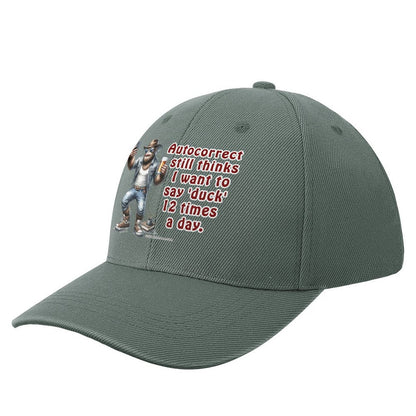 “Sarcastic Sasquatch” Series Polyester Baseball Caps – “Autocorrect still thinks…”