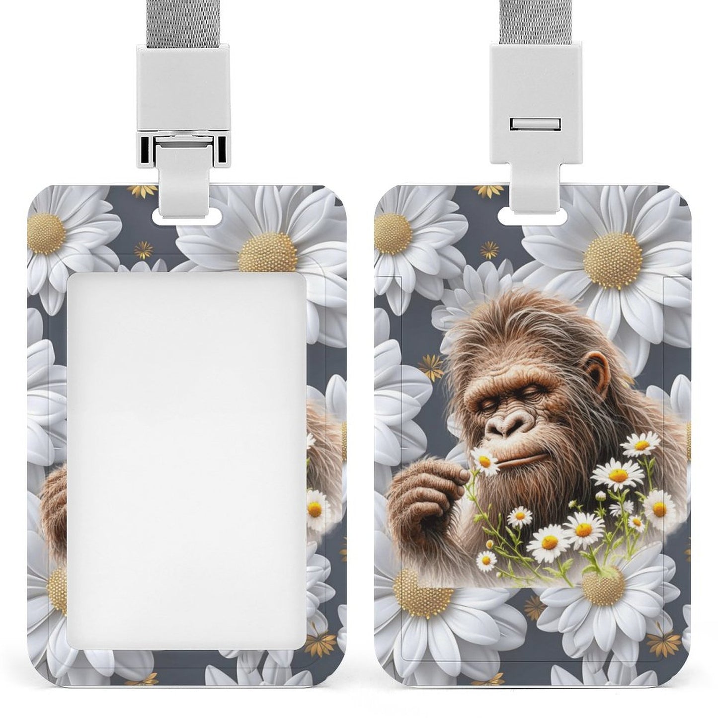Sasquatch "Smell the Flowers" Vertical ID Badge Holder