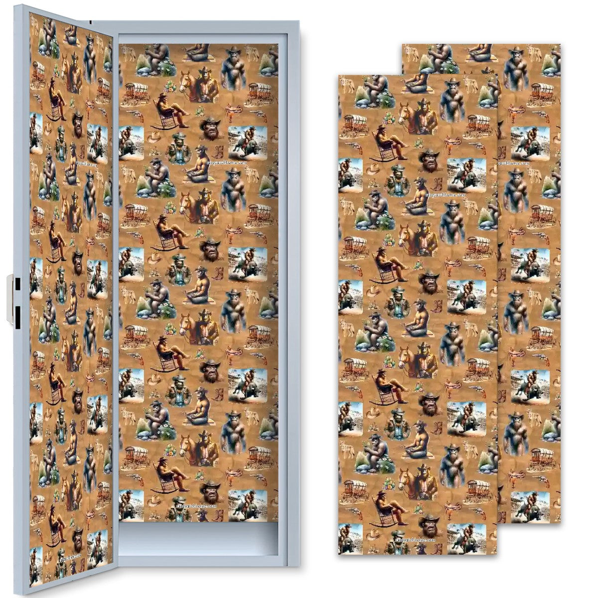 Bigfoot / Sasquatch Themed School Locker, Magnetic Wallpaper 2 pcs