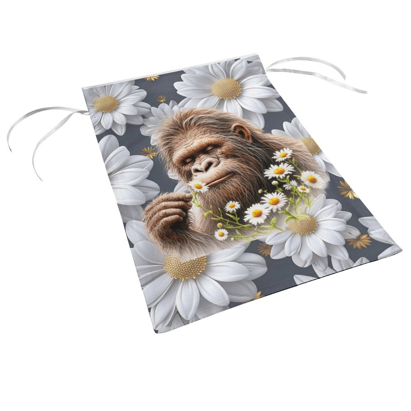 Sasquatch "Smell the Flowers" Flag in garden (1 Pic on 2 Sides)-12"x18"