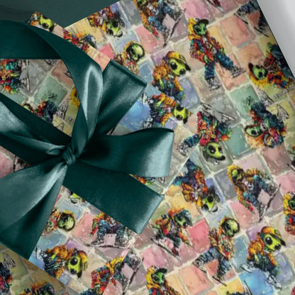 6 Alien Designs, 3 Pack Gift Wrapping Paper Sheets